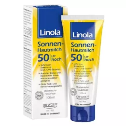 LINOLA Saulės odos pienas LSF 50, 100 ml
