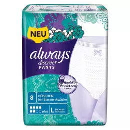 ALWAYS diskretiškos inkontinencijos kelnaitės plius L, 8 vnt