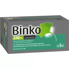 BINKO 240 mg plėvele dengtos tabletės, 60 vnt