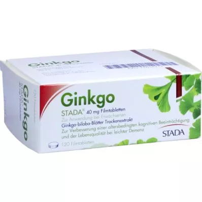 GINKGO STADA 40 mg plėvele dengtos tabletės, 120 vnt