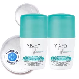 VICHY DEO Roll-on priemonė nuo dėmių 48h, 2X50 ml