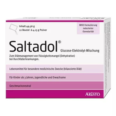 SALTADOL Elektrolitų geriamasis tirpalas, 12 vnt