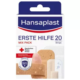 HANSAPLAST Pirmosios pagalbos pleistrų mišinys, 20 vnt