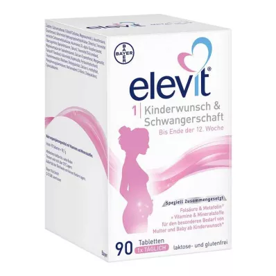 Elevit 1 Fertility & Nėštumo tabletės, 90 vnt Elevit 1 Fertility & Nėštumo tabletės, 90 vnt