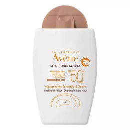 AVENE Mineralinis skystis nuo saulės SPF 50+ tamsintas, 40 ml
