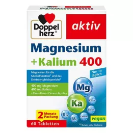 DOPPELHERZ Magnio ir kalio tabletės, 60 kapsulių