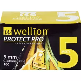 WELLION PROTECT PRO Saugios 30 G 5 mm adatos, 100 vnt