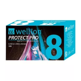 WELLION PROTECT PRO Saugios 30 G 8 mm adatos, 100 vnt