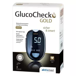 GLUCOCHECK GOLD Gliukozės kiekio kraujyje matuoklio rinkinys mmol/l, 1 vnt