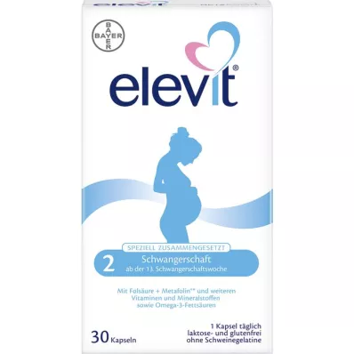 ELEVIT 2 nėštumo minkštosios kapsulės, 30 kapsulių