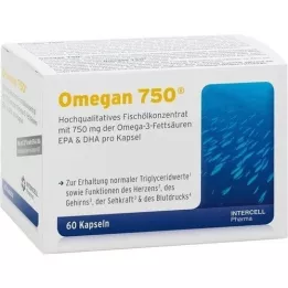 OMEGAN 750 minkštųjų kapsulių, 60 vnt