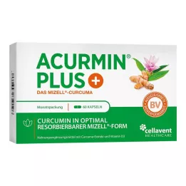 ACURMIN Plus Das Mizell-Curcuma minkštosios kapsulės, 60 kapsulių