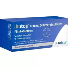 IBUTOP 400 mg skausmo malšinimo plėvele dengtos tabletės, 50 vnt