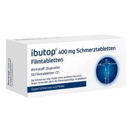 IBUTOP 400 mg skausmo malšinimo plėvele dengtos tabletės, 50 vnt