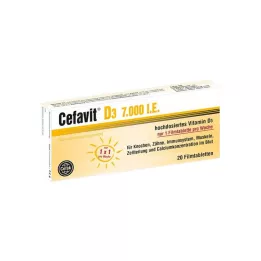 CEFAVIT D3 7000 I.U. plėvele dengtos tabletės, 20 vnt