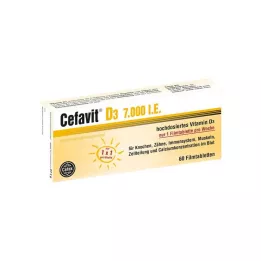CEFAVIT D3 7000 I.U. plėvele dengtos tabletės, 60 vnt