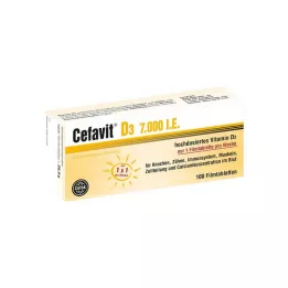 CEFAVIT D3 7000 I.U. plėvele dengtos tabletės, 100 vnt