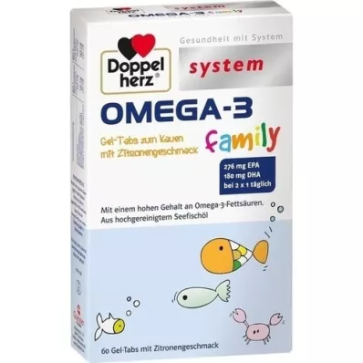 DOPPELHERZ Omega-3 Gel-Tabs šeimos sistema, 60 vnt