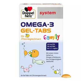 DOPPELHERZ Omega-3 Gel-Tabs šeimos sistema, 60 vnt