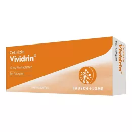 CETIRIZIN Vividrin 10 mg plėvele dengtos tabletės, 50 vnt