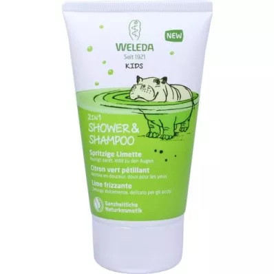 WELEDA Kids 2in1 dušas &amp; Tangy Lime šampūnas, 150 ml