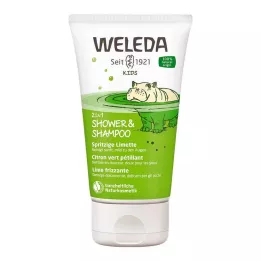 WELEDA Kids 2in1 dušas &amp; Tangy Lime šampūnas, 150 ml