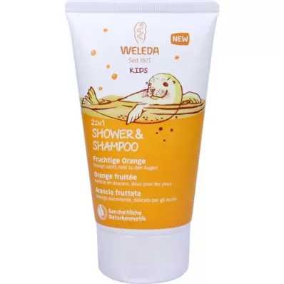 WELEDA Kids 2in1 dušas &amp; Fruity Orange šampūnas, 150 ml