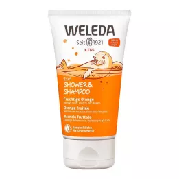 WELEDA Kids 2in1 dušas &amp; Fruity Orange šampūnas, 150 ml