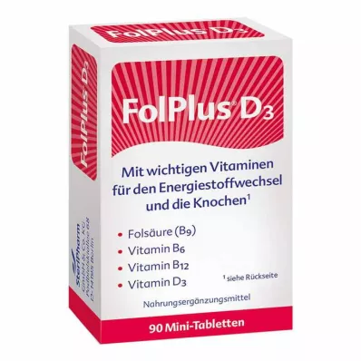 Folplus + D3 tabletės, 90 vnt