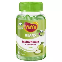 YAYA BEANS Obuolių cinko ir jodo kramtomosios pastilės, 90 kapsulių