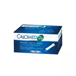 CALCIMED D3 500 mg/1000 I.U. Tiesioginės granulės, 60 vnt