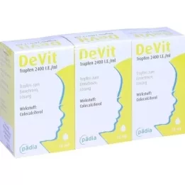 DEVIT Lašai 2400 I.U./ml Geriamieji lašai, 3X10 ml