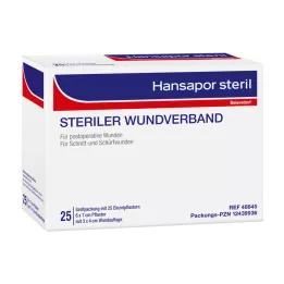 Hansapor sterilus žaizdų tvarstis 6x7 cm, 25 vnt