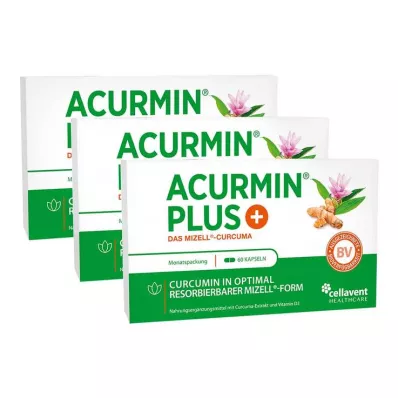 Acurmin Plus The Micellar Curcuma minkštos kapsulės, 180 vnt Acurmin Plus The Micellar Curcuma minkštos kapsulės, 180 vnt