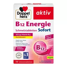 DOPPELHERZ B12 Energy greitai tirpstančios tabletės, 30 kapsulių