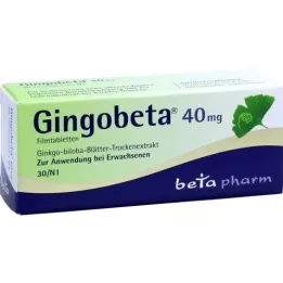 GINGOBETA 40 mg plėvele dengtos tabletės, 30 vnt