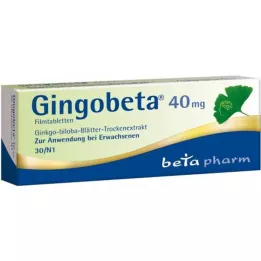 Gingobeta 40 mg plėvele dengtos tabletės, 30 vnt