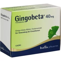 GINGOBETA 40 mg plėvele dengtos tabletės, 120 vnt