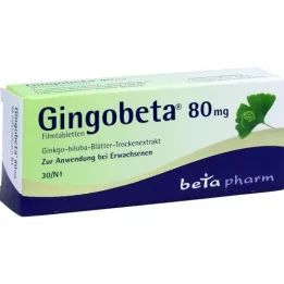 GINGOBETA 80 mg plėvele dengtos tabletės, 30 vnt