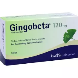 GINGOBETA 120 mg plėvele dengtos tabletės, 30 vnt