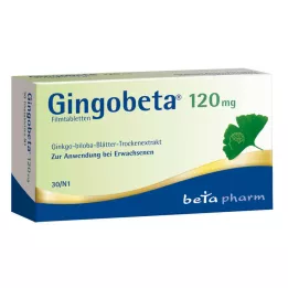 Gingobeta 120 mg plėvele dengtos tabletės, 30 vnt