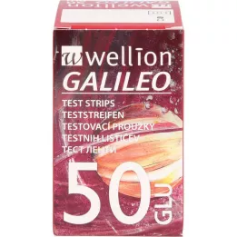 WELLION GALILEO Gliukozės kiekio kraujyje nustatymo juostelės, 50 vnt