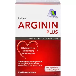 ARGININ PLUS Vitaminas B1+B6+B12+Folio rūgštis plėvele dengtos tabletės, 120 vnt