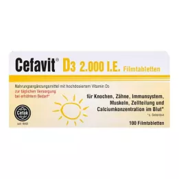 CEFAVIT D3 2 000 I.U. plėvele dengtos tabletės, 100 vnt