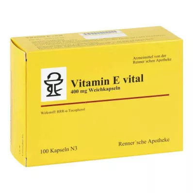 Vitaminas E vital 400 mg Rennersche Apotheke Softk.(100 vienetų)