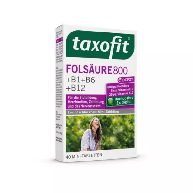 TAXOFIT Folio rūgštis 800 Depot tabletės, 40 vnt