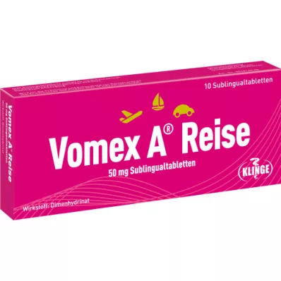 VOMEX A Reise 50 mg tabletės po liežuviu, 10 vnt