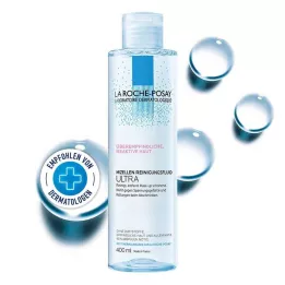 ROCHE-POSAY Micelinis valomasis skystis reaktyviai odai, 400 ml