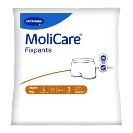 MOLICARE Fiksacinės kelnės trumpomis klešnėmis, L dydis, 3 vnt