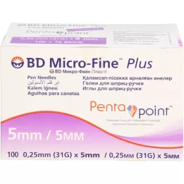 BD MICRO-FINE+ 5 adatos 0,25x5 mm 31 G, 100 vnt